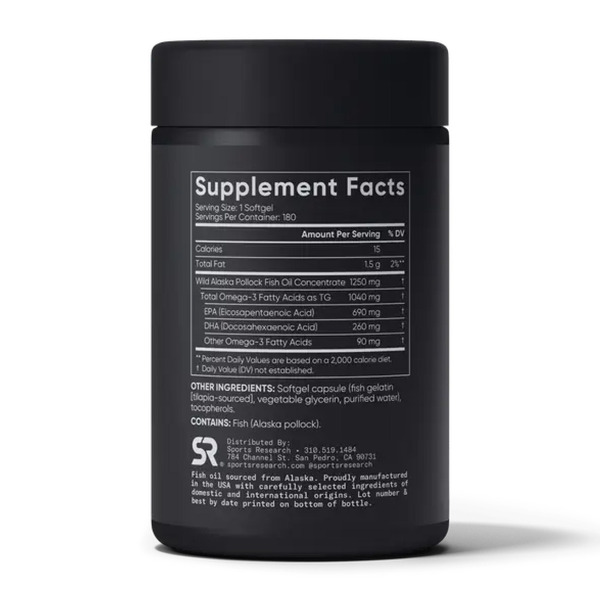 Omega-3 Fish Oil Alaska 1250mg - 180 softgels. Фото 2