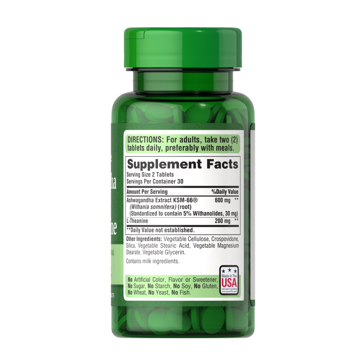 Ashwagandha KSM-66® & L-Theanine - 60 tabs. Фото 2