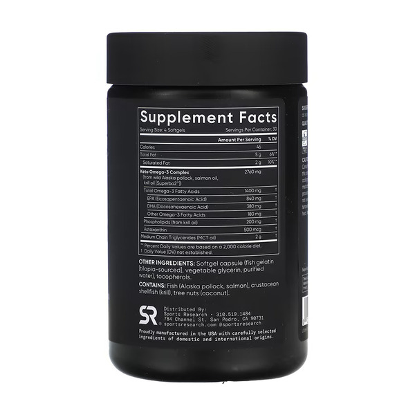 Keto Omega 1250mg - 120 softgels. Фото 2
