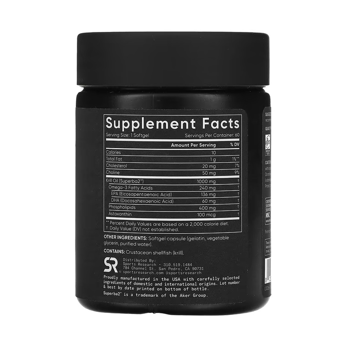 Omega-3 Krill Oil 1000mg - 60 softgels. Фото 2