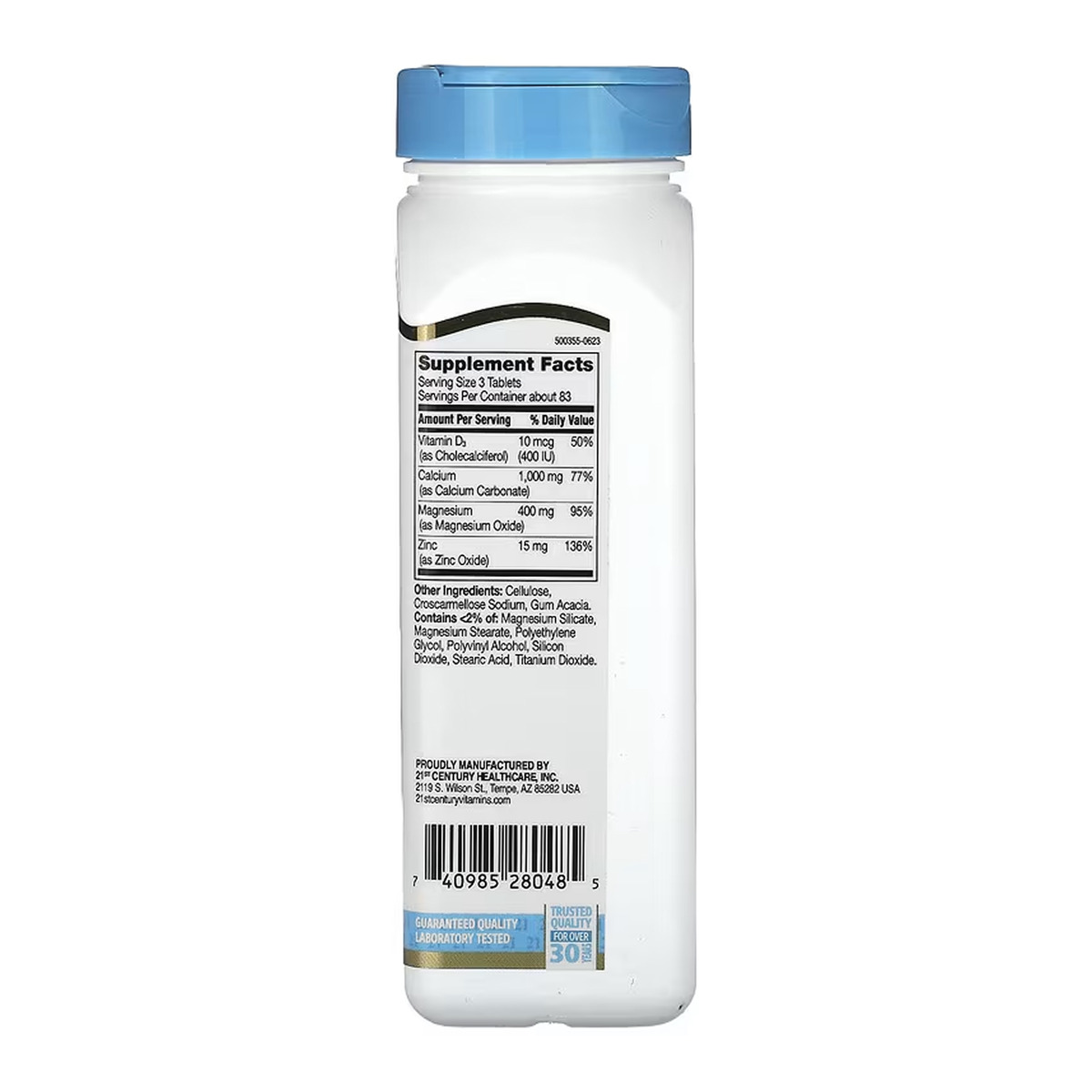 Calcium Magnesium Zinc +D3 - 250 tabs. Фото 2
