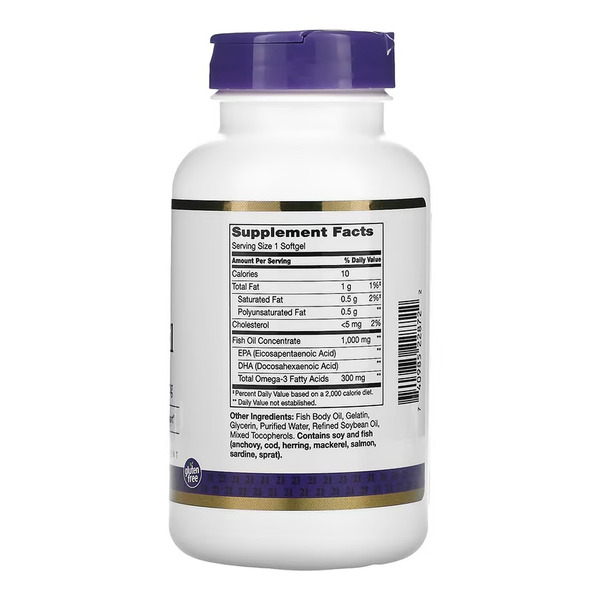 Fish Oil 1000 mg - 120 softgels. Фото 2