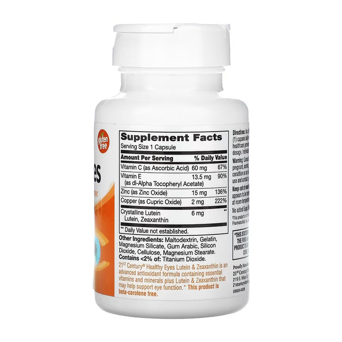 Healthy Eyes Lutein & Zeaxanthin - 60 caps. Фото 2