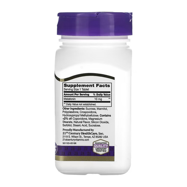 Melatonin 10 mg Quick Dissolve - 120 tabs. Фото 2