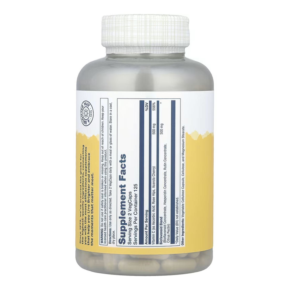 Vitamin C & Bioflavonoids 1:1 500mg - 250 vcaps (До 09.26). Фото 2