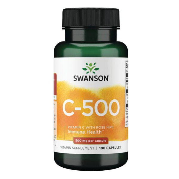 Vitamin C with Rose Hips 500 mg - 100 caps (До 12.26)