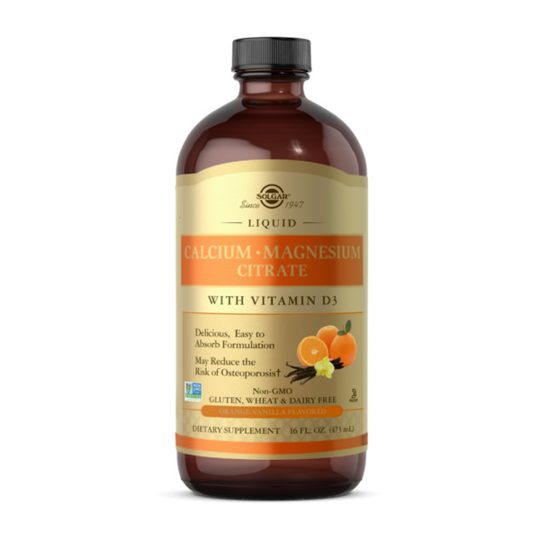 Liquid Calcium Magnesium Citrate with Vitamin D3 - 473ml Natural Orange-Vanilla (Без етикетки)