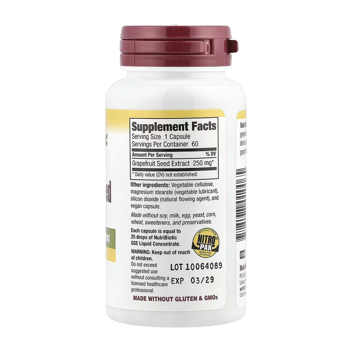 Grapefruit Seed Extract 250mg - 60 caps. Фото 2