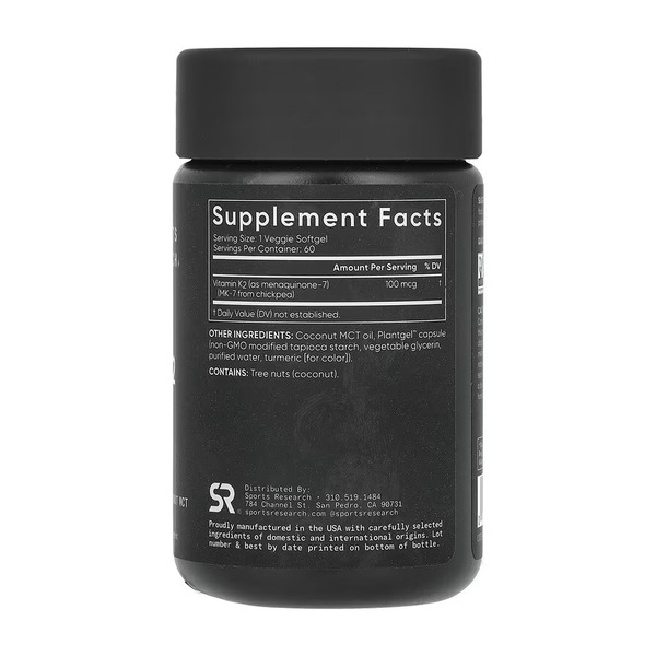 Vitamin K2 100mcg - 60 veggie softgels. Фото 2