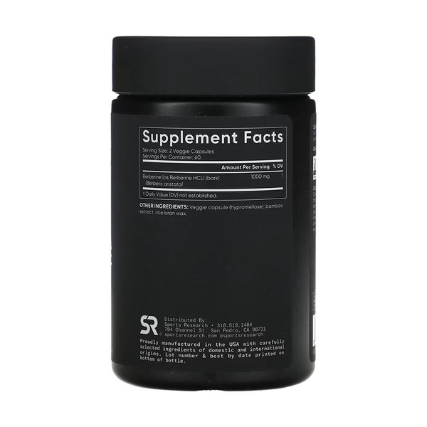 Berberine 1000mg - 120 vcaps. Фото 2