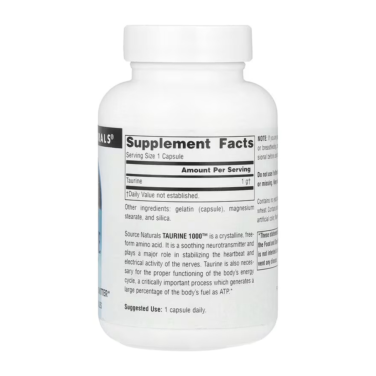 Taurine 1000™ 1000 mg - 60 caps. Фото 2