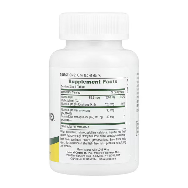 Vit D3 K2 2500 IU/120 mcg - 90 tabs. Фото 2