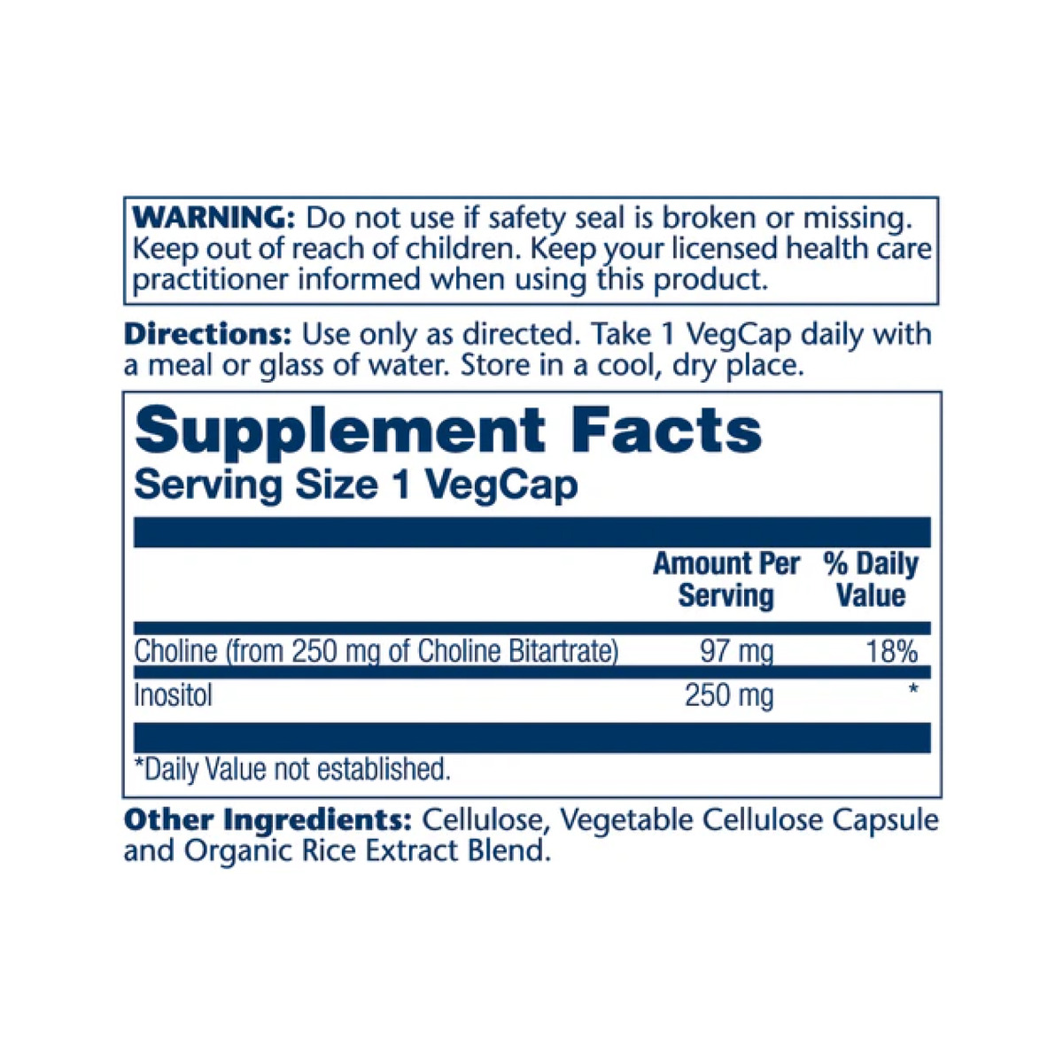 Choline & Inositol - 100 vcaps. Фото 2