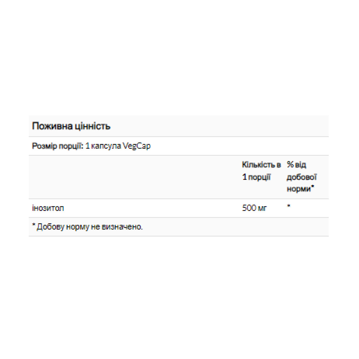 Inositol 500mg - 100 vcaps. Фото 2