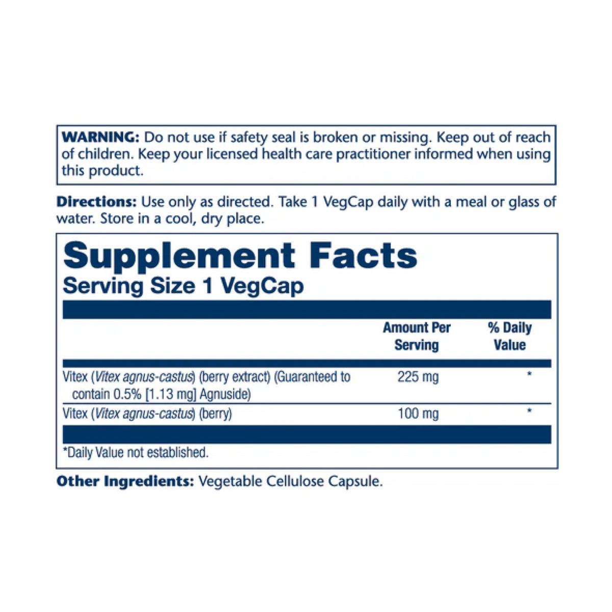 Vitex Chaste Berry Extract 225mg - 60 vcaps. Фото 2