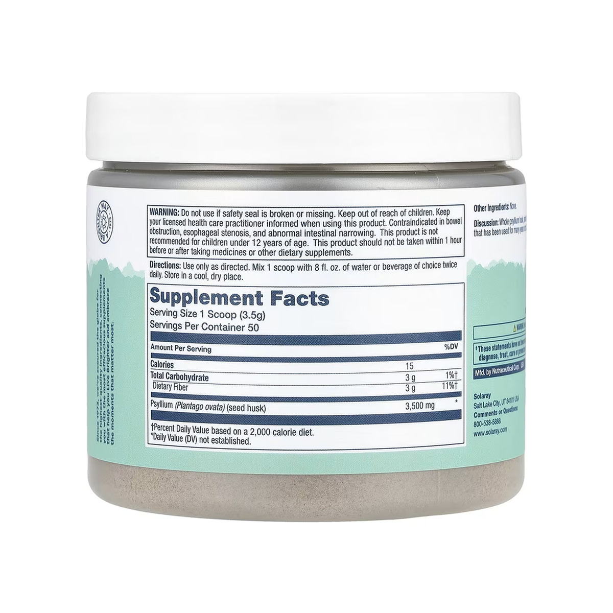Psyllium Husk Fiber Powder - 175g Unflavored. Фото 2