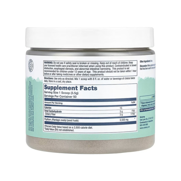 Psyllium Husk Fiber Powder - 175g Unflavored. Фото 2