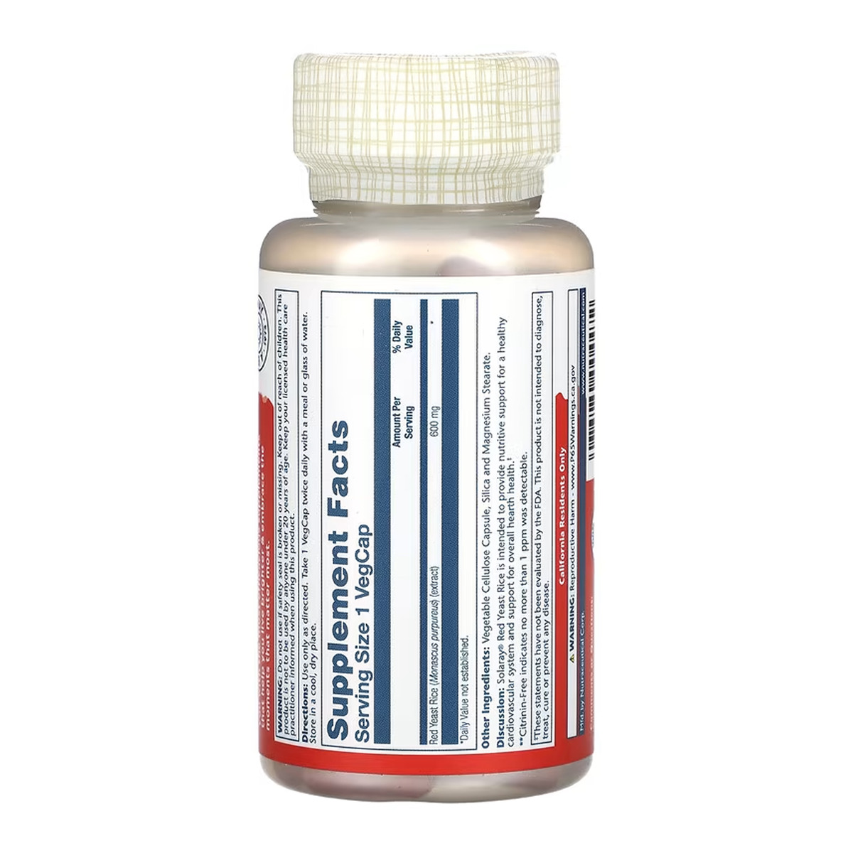 Red Yeast Rice 600mg - 90 vcaps. Фото 2