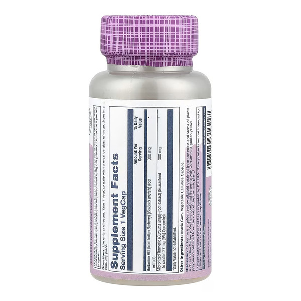 Berberine & Curcumin 600mg - 60 vcaps. Фото 2