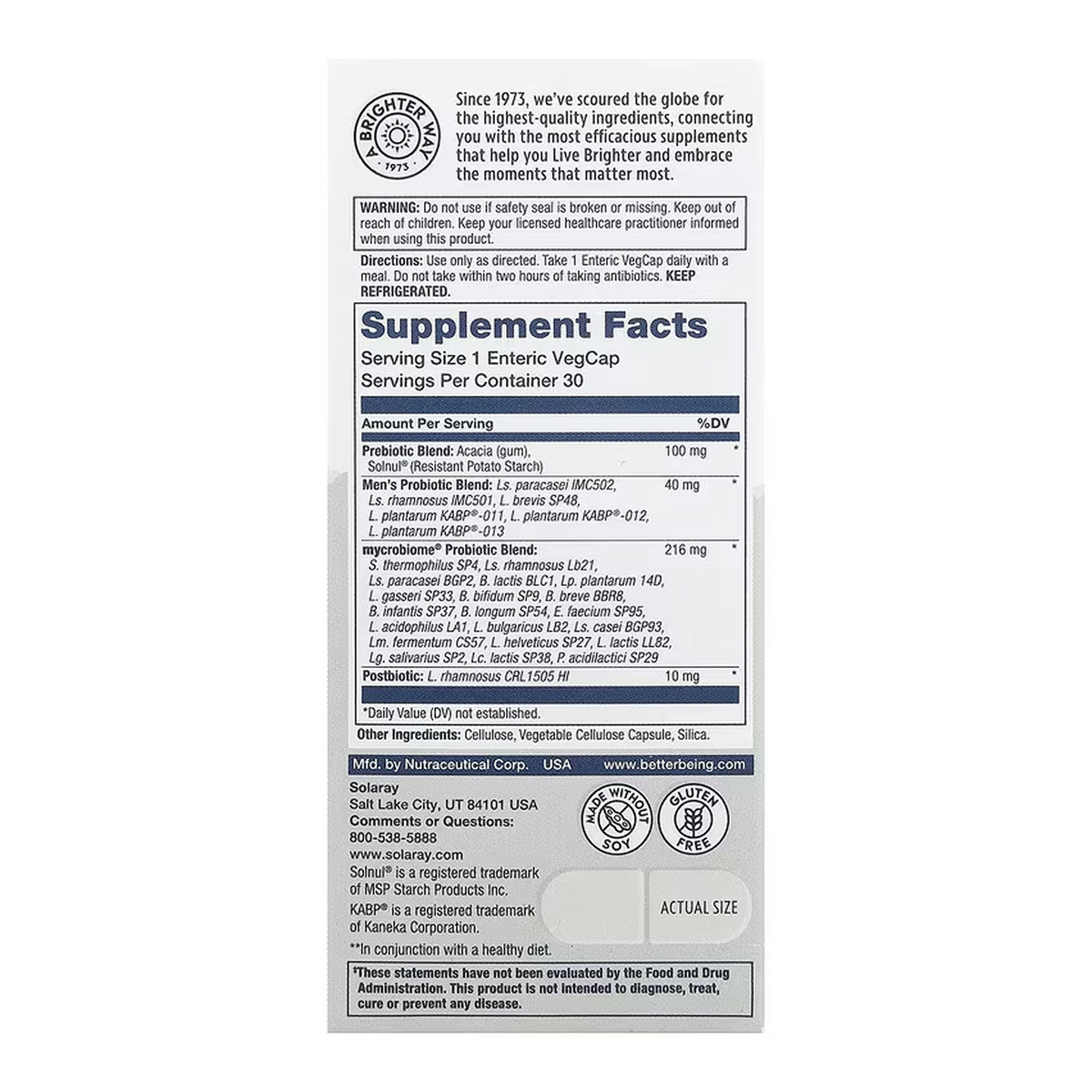 Complete Probiotic Men's - 30 vcaps. Фото 2