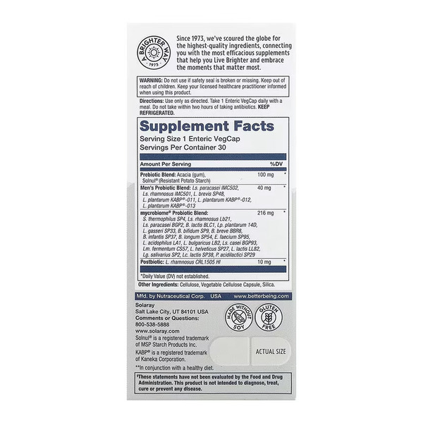 Complete Probiotic Men's - 30 vcaps. Фото 2