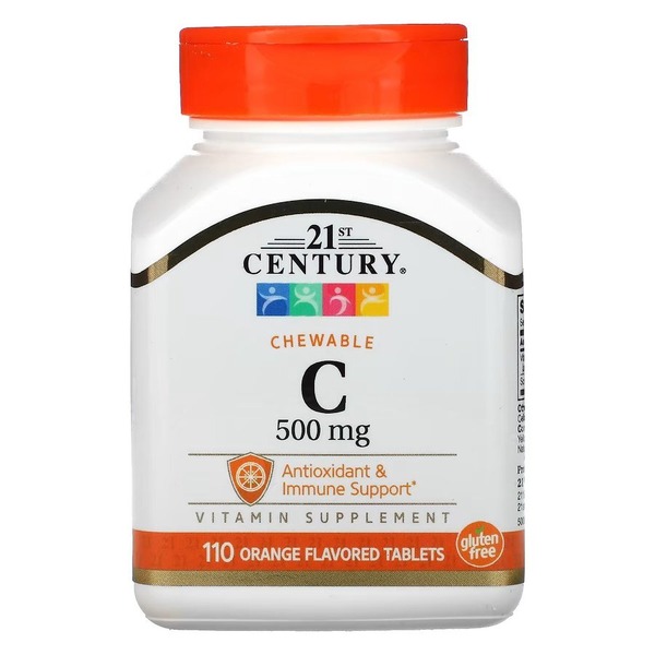 Вітамін C 21st Century Vitamin C 500 mg Chewable, 110 таблеток