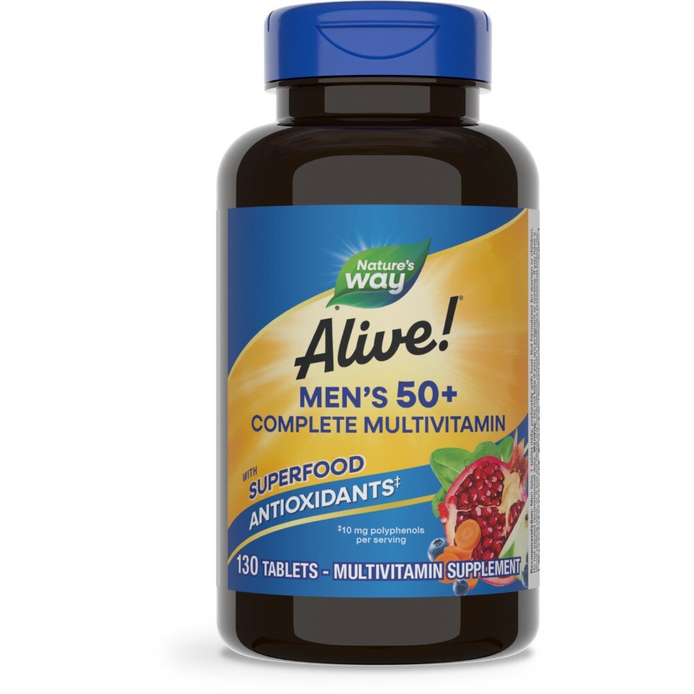 Комплекс для здоров'я чоловіків 50+ Nature's Way Alive! Men's 50+, 130 таблеток
