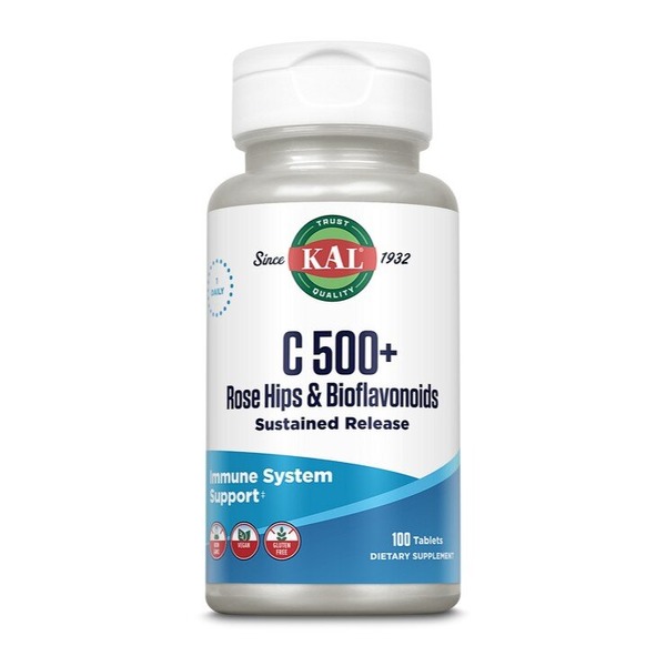 Вітамін C із шипшиною та біофлавоноїдами KAL C 500 + Rose Hips & Bioflavonoids, 100 таблеток