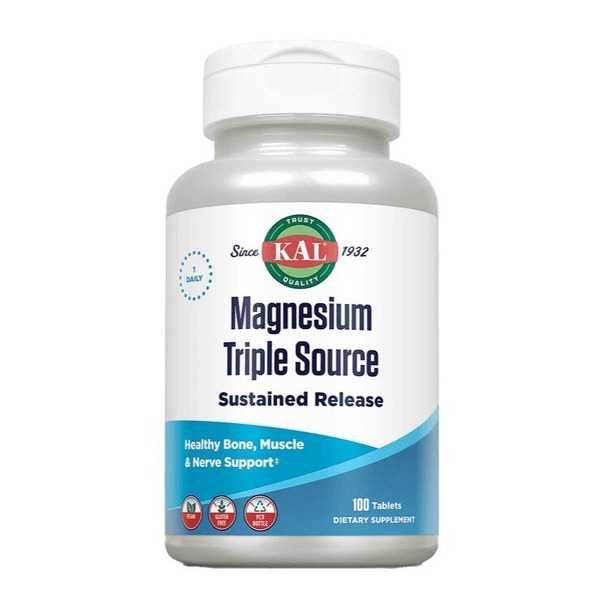 Комплекс магнію KAL Magnesium Triple Source 500 mg, 100 таблеток