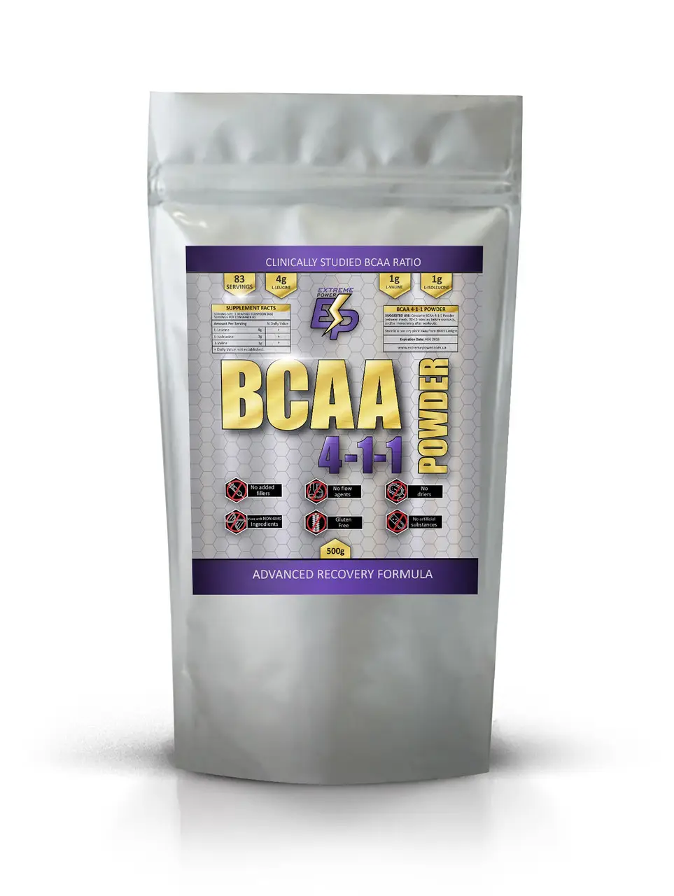 BCAA 4:1:1 (чистий бця) від Extreme Power 250 гр. Фото 2