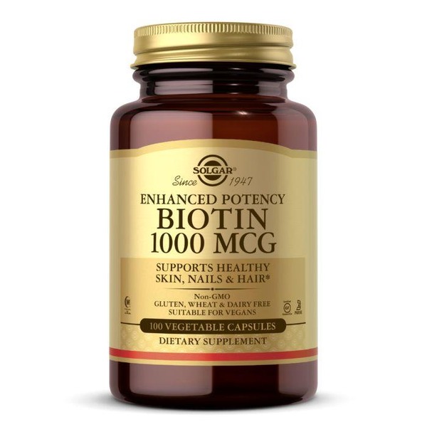 Вітаміни та мінерали Solgar Biotin 1000 mcg, 100 вегакапсул