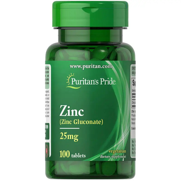 Вітаміни та мінерали Puritan's Pride Zinc 25 mg, 100 каплет. Фото 2