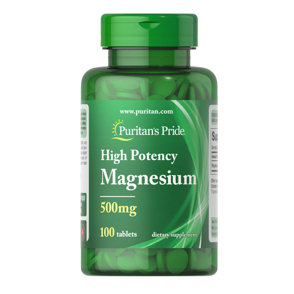 Витамины и минералы Puritan's Pride Magnesium 500 mg High Potency, 100 таблеток