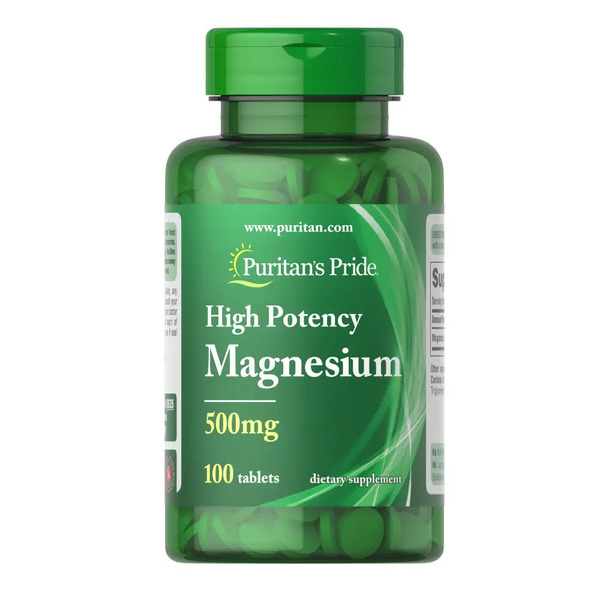 Вітаміни та мінерали Puritan's Pride Magnesium 500 mg High Potency, 100 таблеток. Фото 4