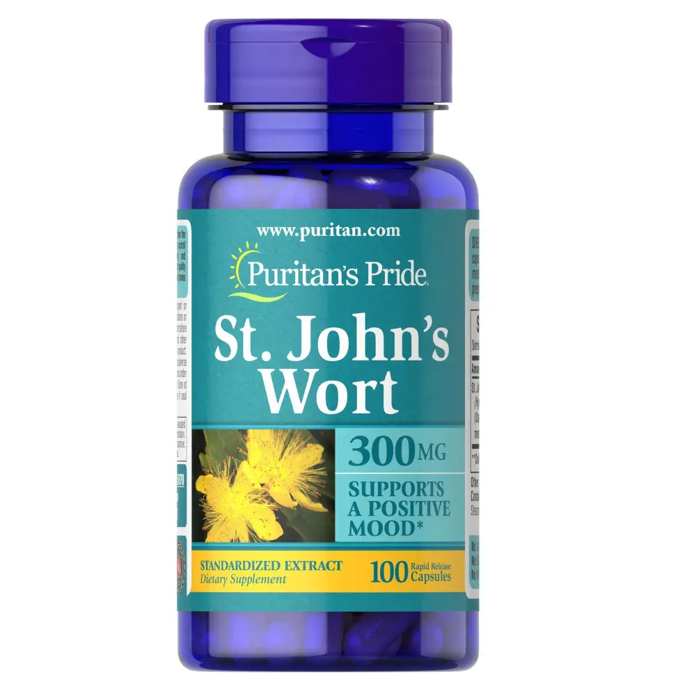 Натуральна добавка Puritan's Pride St. John's Wort 300 mg, 100 капсул. Фото 3