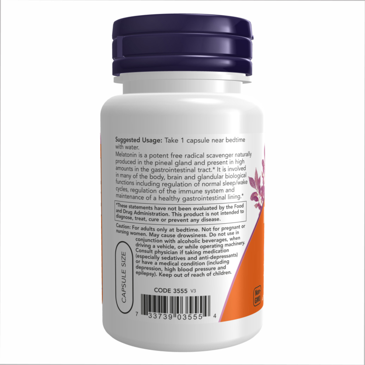 Melatonin 5 mg - 60 vcaps. Фото 3