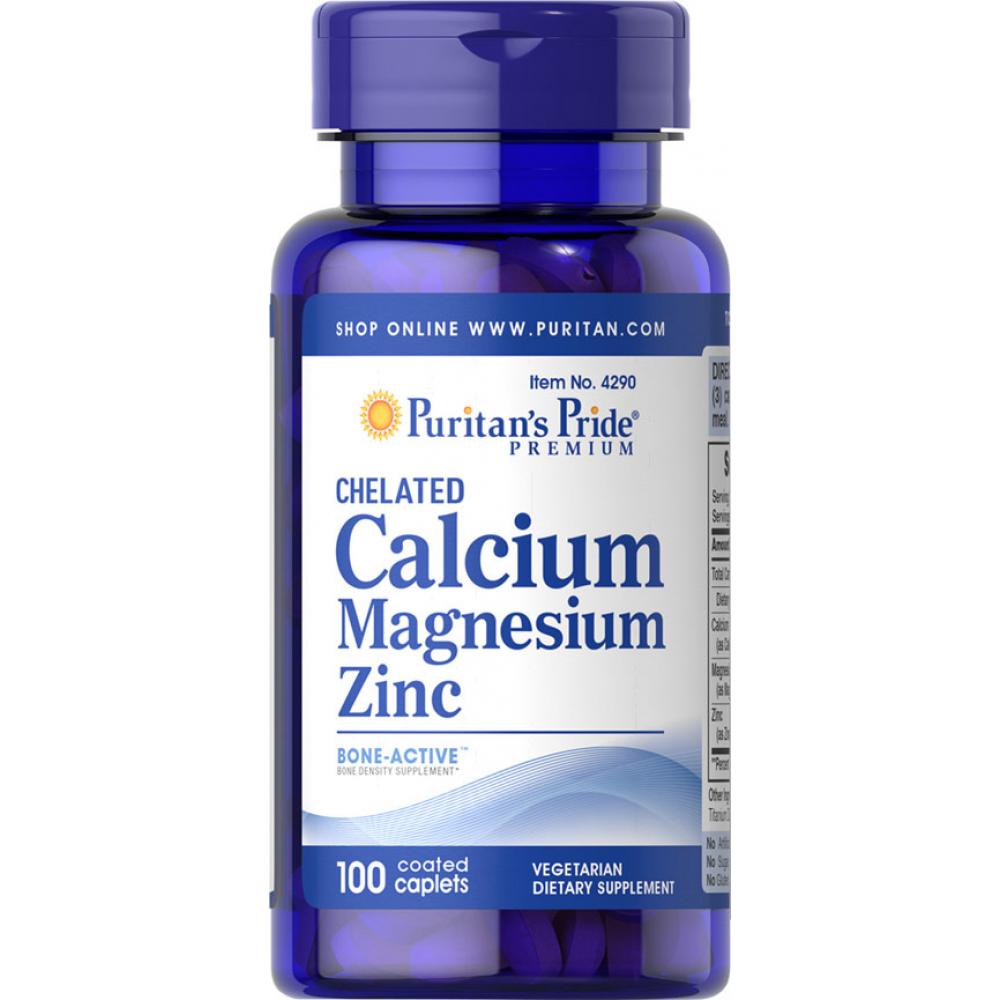 Calcium Magnesium Zinc - 100caps. Фото 3