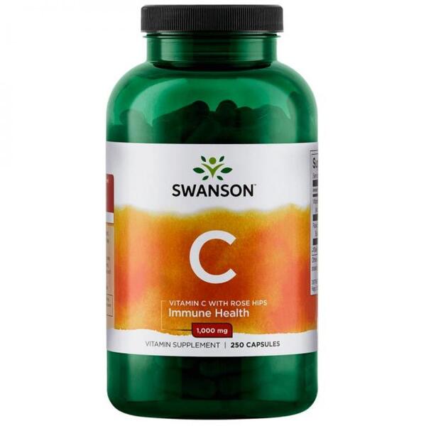 Vitamin C with Rose Hips 1000 mg - 250 caps. Фото 3