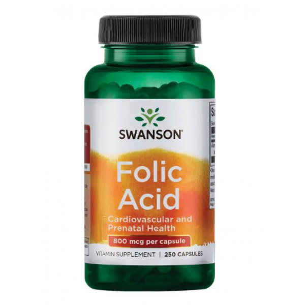 Folic Acid 800 mcg - 250 Caps. Фото 3