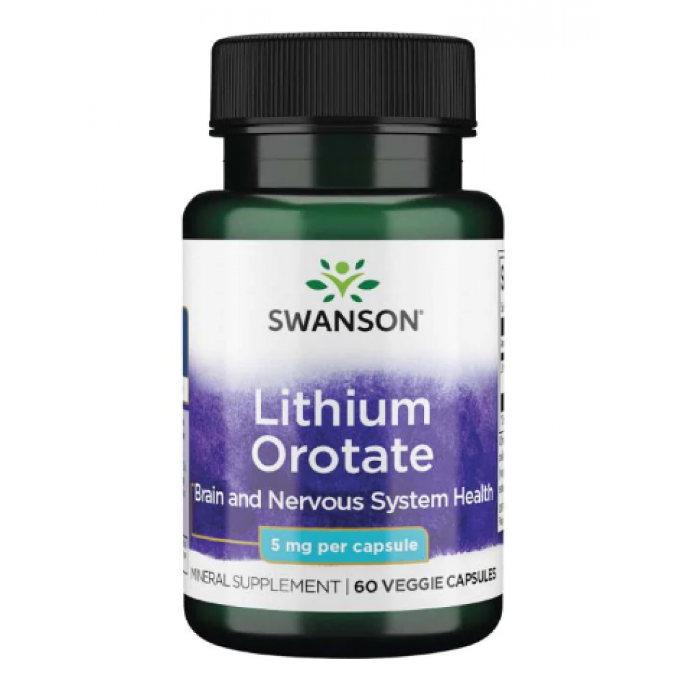 Lithium Orotate 5mg - 60veg caps. Фото 3