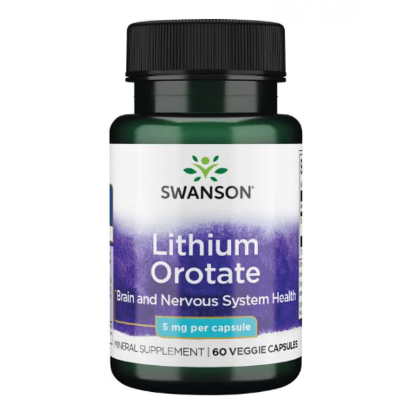 Lithium Orotate 5mg - 60veg caps. Фото 3