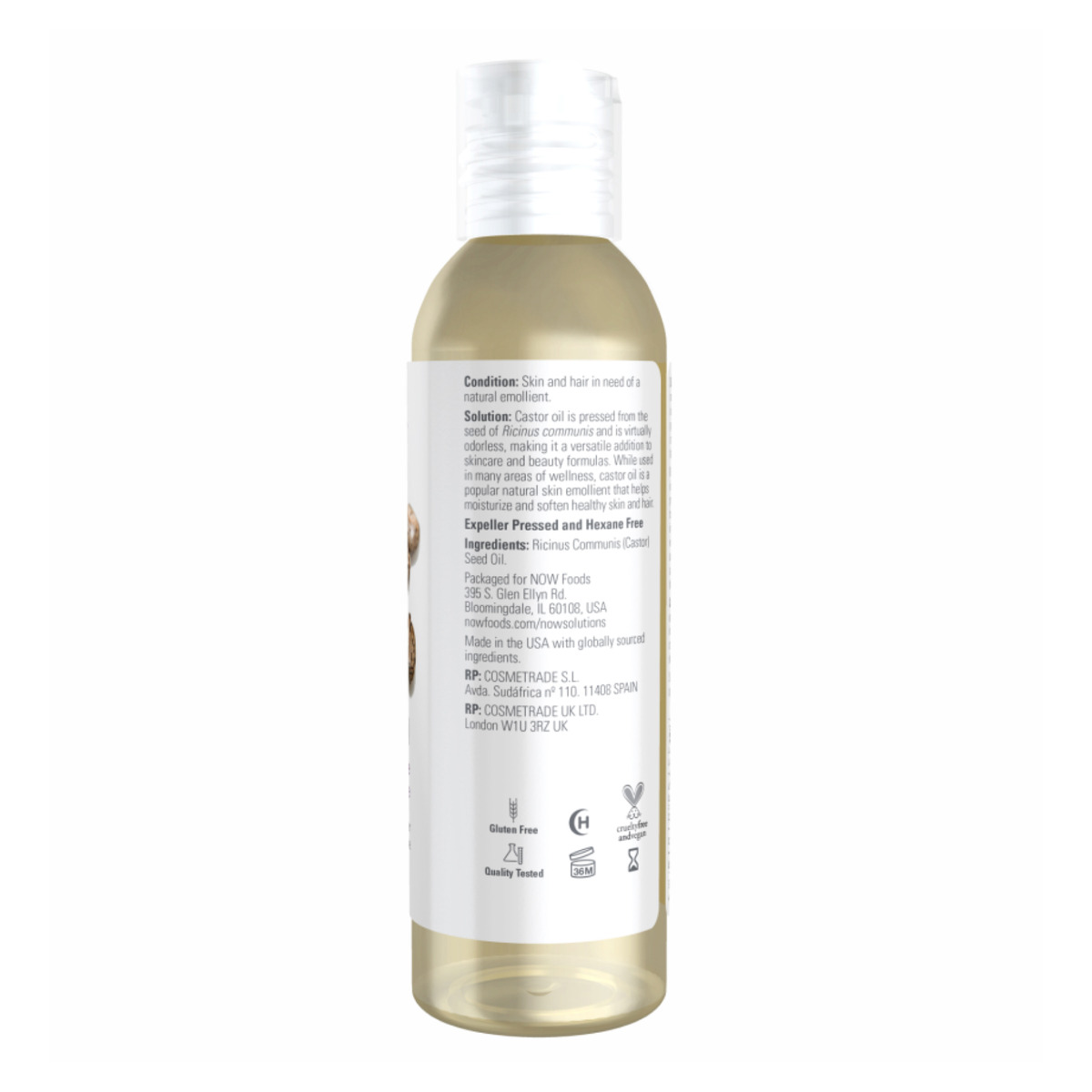 Castor Oil - 118 ml pure. Фото 5