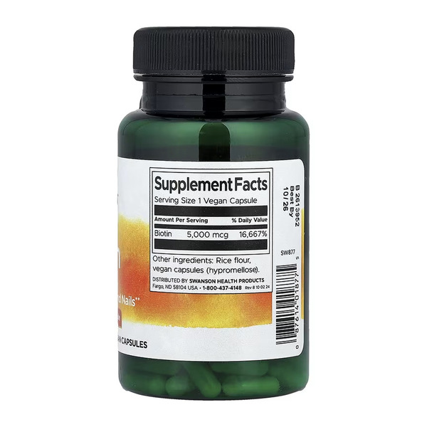 Biotin 5000mcg - 100 caps. Фото 2