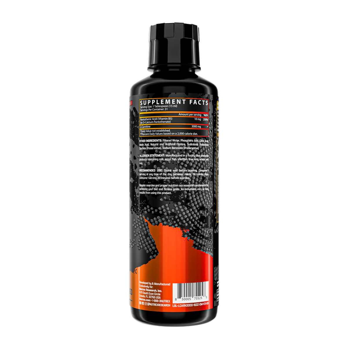 Liquid L-Carnitine 3000 - 480ml Orange Mango. Фото 2