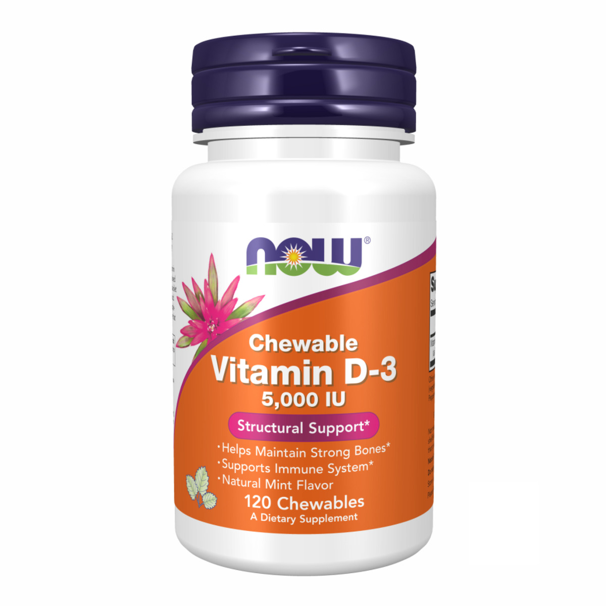 VIT D-3 5000 IU Chewable Mint - 120 loz. Фото 4