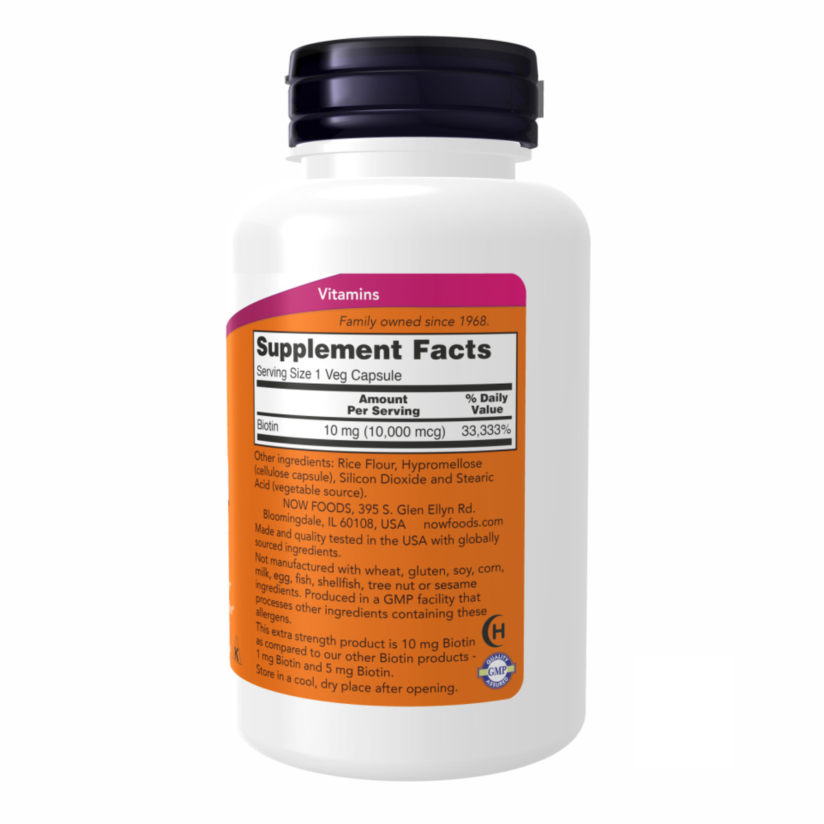 BIOTIN 10mg (10,000mcg) - 120 vcaps. Фото 2