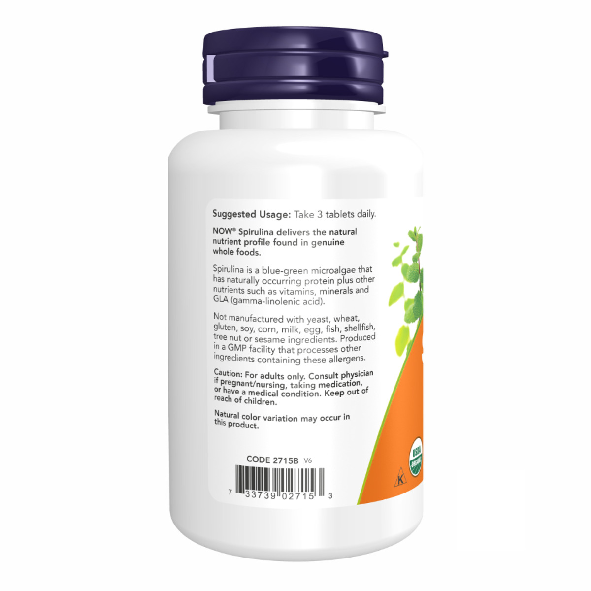 Spirulina 1000 mg - 120 tabs. Фото 3