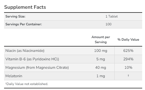Melatonin 1 mg - 100 tabs. Фото 2