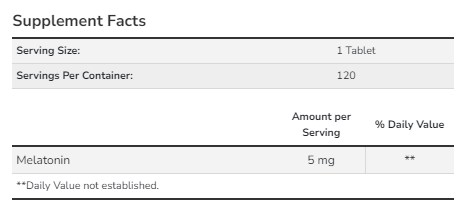 Melatonin 5 mg - 120 tabs. Фото 2