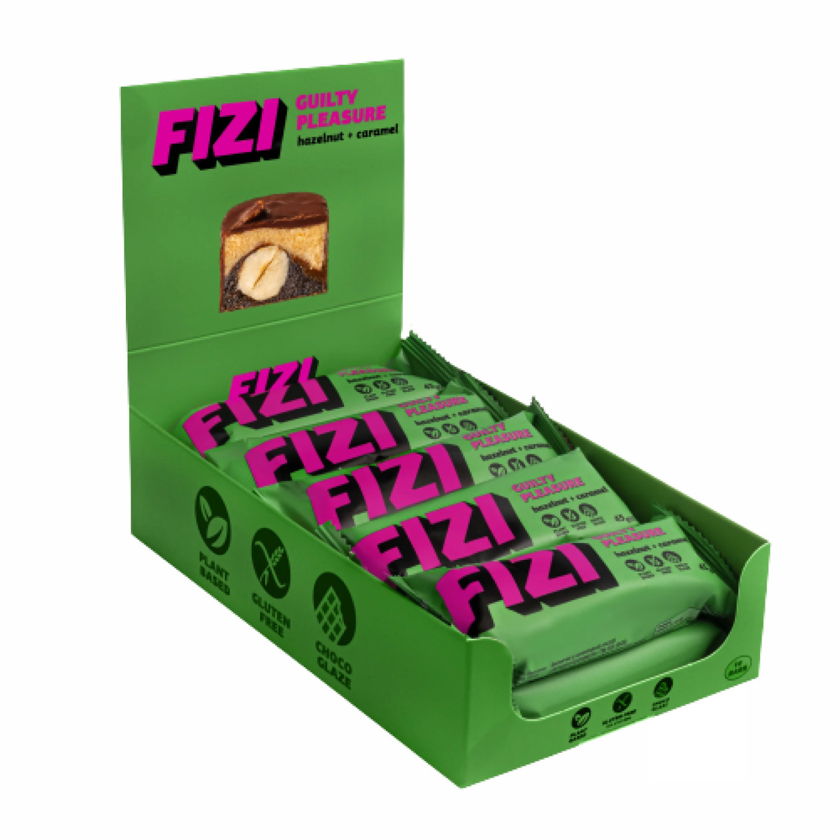 FIZI Chocolate Bar - 10х45g Hazelnut-Caramel. Фото 3